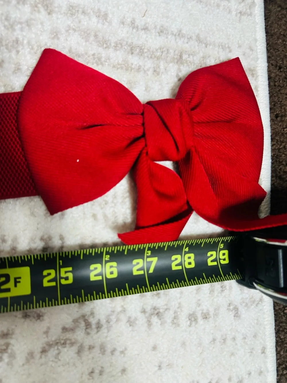 Source Unknown Red Bow Elastic Belts - Set of 6